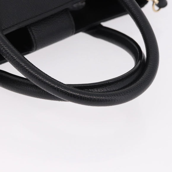 CHANEL Neo Executive Tote Bag Caviar Skin 2way Black Gold CC Auth yk20629SAM