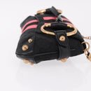 GUCCI GG Canvas Bamboo Chain Horsebit Hand Bag Black Gold 129497 Auth yk20630SAM-5