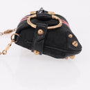 GUCCI GG Canvas Bamboo Chain Horsebit Hand Bag Black Gold 129497 Auth yk20630SAM-6