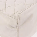 BALENCIAGA The Matelasse Hand Bag Leather White Silver 168031 Auth yk20631V-14