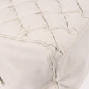 BALENCIAGA The Matelasse Hand Bag Leather White Silver 168031 Auth yk20631V-15