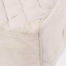 BALENCIAGA The Matelasse Hand Bag Leather White Silver 168031 Auth yk20631V-16