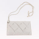 BALENCIAGA The Matelasse Hand Bag Leather White Silver 168031 Auth yk20631V-25