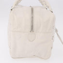 BALENCIAGA The Matelasse Hand Bag Leather White Silver 168031 Auth yk20631V-4