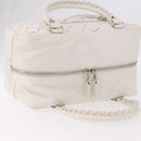 BALENCIAGA The Matelasse Hand Bag Leather White Silver 168031 Auth yk20631V-6