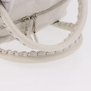 BALENCIAGA The Matelasse Hand Bag Leather White Silver 168031 Auth yk20631V-7