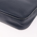 FENDI Mamma Baguette Shoulder Bag Leather Navy Gold Auth yk20632SAM-17