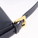 FENDI Mamma Baguette Shoulder Bag Leather Navy Gold Auth yk20632SAM-19
