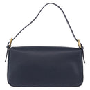 FENDI Mamma Baguette Shoulder Bag Leather Navy Gold Auth yk20632SAM-2