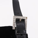 FENDI Mamma Baguette Shoulder Bag Velor Black Silver Auth yk20633SAM-18