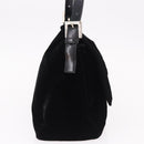 FENDI Mamma Baguette Shoulder Bag Velor Black Silver Auth yk20633SAM-4