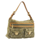 LOUIS VUITTON Monogram Denim Buggy PM Shoulder Bag Khaki M95213 LV Auth yk20636V-1