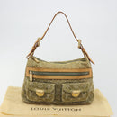 LOUIS VUITTON Monogram Denim Buggy PM Shoulder Bag Khaki M95213 LV Auth yk20636V-24