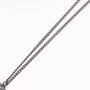 CHANEL COCO Mark Stone Necklace Metal Silver CC Auth yk20638M-10