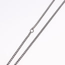 CHANEL COCO Mark Stone Necklace Metal Silver CC Auth yk20638M-11