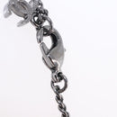 CHANEL COCO Mark Stone Necklace Metal Silver CC Auth yk20638M-14