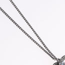 CHANEL COCO Mark Stone Necklace Metal Silver CC Auth yk20638M-4