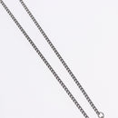 CHANEL COCO Mark Stone Necklace Metal Silver CC Auth yk20638M-6