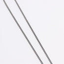 CHANEL COCO Mark Stone Necklace Metal Silver CC Auth yk20638M-7