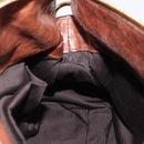 Miu Miu Hand Bag Leather 2way Brown Gold Tone Auth yk20642SAM-23