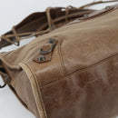 BALENCIAGA The City Hand Bag Leather 2way Brown 115748 Auth yk20644M-13
