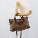BALENCIAGA The City Hand Bag Leather 2way Brown 115748 Auth yk20644M-27
