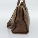 BALENCIAGA The City Hand Bag Leather 2way Brown 115748 Auth yk20644M-5