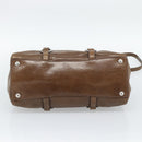 Miu Miu Hand Bag Leather 2way Brown Silver Auth yk20645M-5