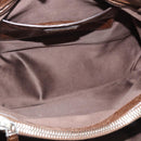 Miu Miu Hand Bag Leather 2way Brown Silver Auth yk20645M-11