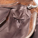 Miu Miu Hand Bag Leather 2way Brown Silver Auth yk20645M-20