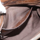 Miu Miu Hand Bag Leather 2way Brown Silver Auth yk20645M-22