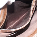 Miu Miu Hand Bag Leather 2way Brown Silver Auth yk20645M-24