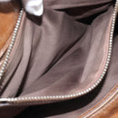 Miu Miu Hand Bag Leather 2way Brown Silver Auth yk20645M-26