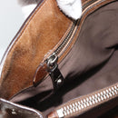Miu Miu Hand Bag Leather 2way Brown Silver Auth yk20645M-28