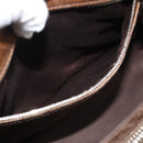 Miu Miu Hand Bag Leather 2way Brown Silver Auth yk20645M-29