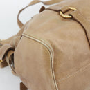 Miu Miu Hand Bag Leather 2way Brown Gold Tone Auth yk20647M-18