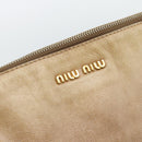 Miu Miu Hand Bag Leather 2way Brown Gold Tone Auth yk20647M-19