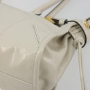 PRADA Bonnie Medium Shoulder Bag Leather 2way White Gold Tone Auth yk20648SAM-16