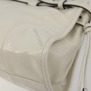 PRADA Bonnie Medium Shoulder Bag Leather 2way White Gold Tone Auth yk20648SAM-18
