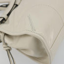 PRADA Bonnie Medium Shoulder Bag Leather 2way White Gold Tone Auth yk20648SAM-19