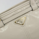 PRADA Bonnie Medium Shoulder Bag Leather 2way White Gold Tone Auth yk20648SAM-21
