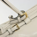 PRADA Bonnie Medium Shoulder Bag Leather 2way White Gold Tone Auth yk20648SAM-22