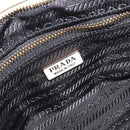PRADA Bonnie Medium Shoulder Bag Leather 2way White Gold Tone Auth yk20648SAM-23