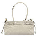 PRADA Bonnie Medium Shoulder Bag Leather 2way White Gold Tone Auth yk20648SAM-2