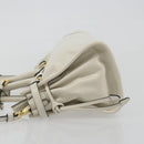 PRADA Bonnie Medium Shoulder Bag Leather 2way White Gold Tone Auth yk20648SAM-4