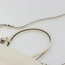 PRADA Bonnie Medium Shoulder Bag Leather 2way White Gold Tone Auth yk20648SAM-14