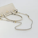 PRADA Bonnie Medium Shoulder Bag Leather 2way White Gold Tone Auth yk20648SAM-8
