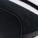 GUCCI GG Canvas Accessory Pouch Black Gold Tone 141809 Auth yk20649V-13