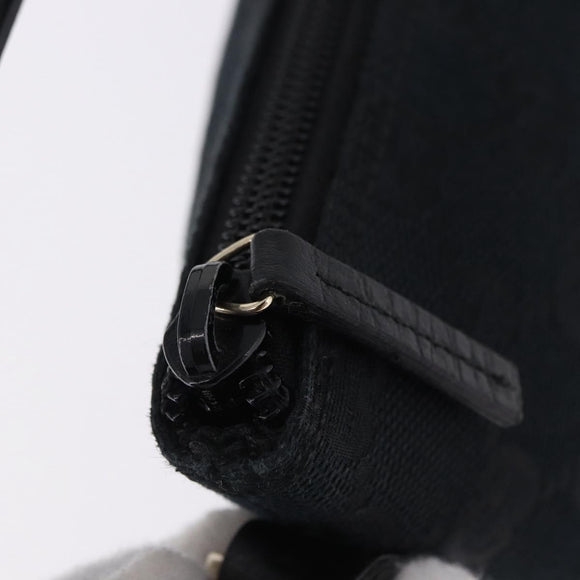 GUCCI GG Canvas Accessory Pouch Black Gold Tone 141809 Auth yk20649V
