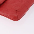 CHANEL Icon Chain Shoulder Bag Lamb Skin Red Gold Tone CC Auth yk20652SAV-9